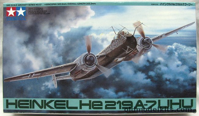 Tamiya 1/48 Heinkel He-219 A-7 Uhu Owl, 61057-3600 plastic model kit